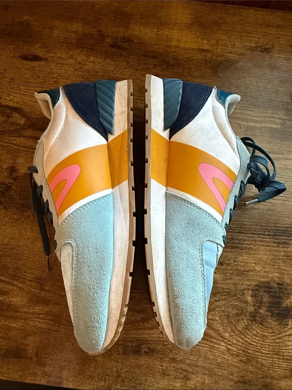 Tretorn Layola 2.0 Light Blue Retro Women’s Size 8.5 Striped Sneakers